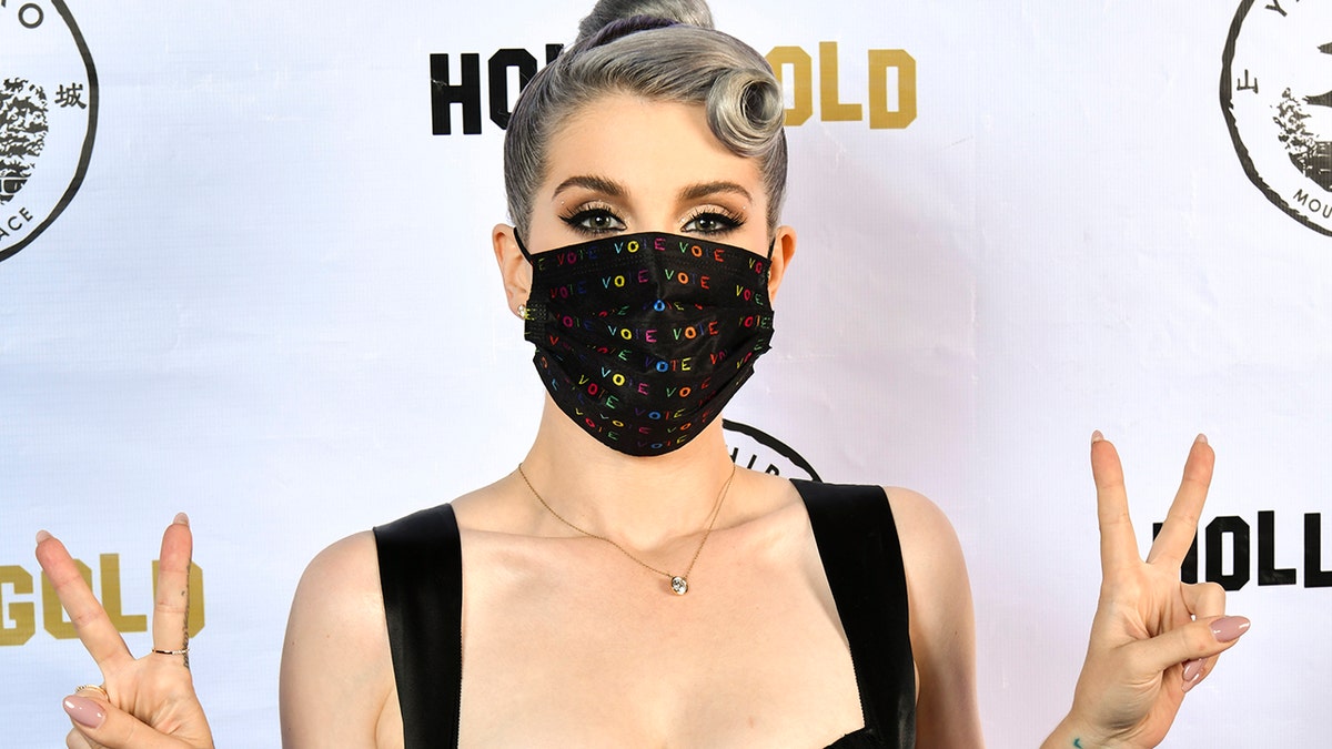 Kelly Osbourne also wore a face mask reading 'vote' to the event. (Photo by Rodin Eckenroth/Getty Images for Kelly Osbourne)