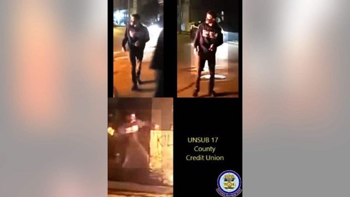 Investigators are seeking to identify the above man in relation to an arson that occurred at a credit union in Kenosha, Wisconsin on August 24 at 11:34 p.m. 