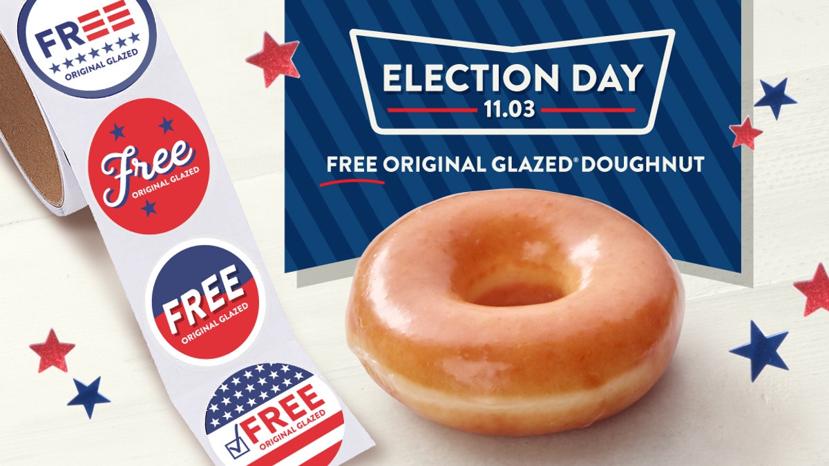 Anyone can get a free glazed doughnut this Election Day.