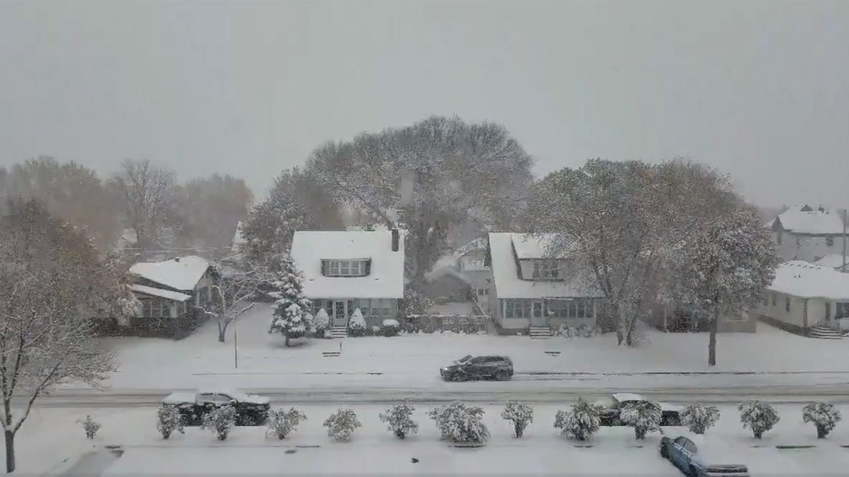 The Minneapolis and St. Paul areas were blanketed with nearly 8 inches of snow from a storm on Tuesday. More snow is expected across the region.