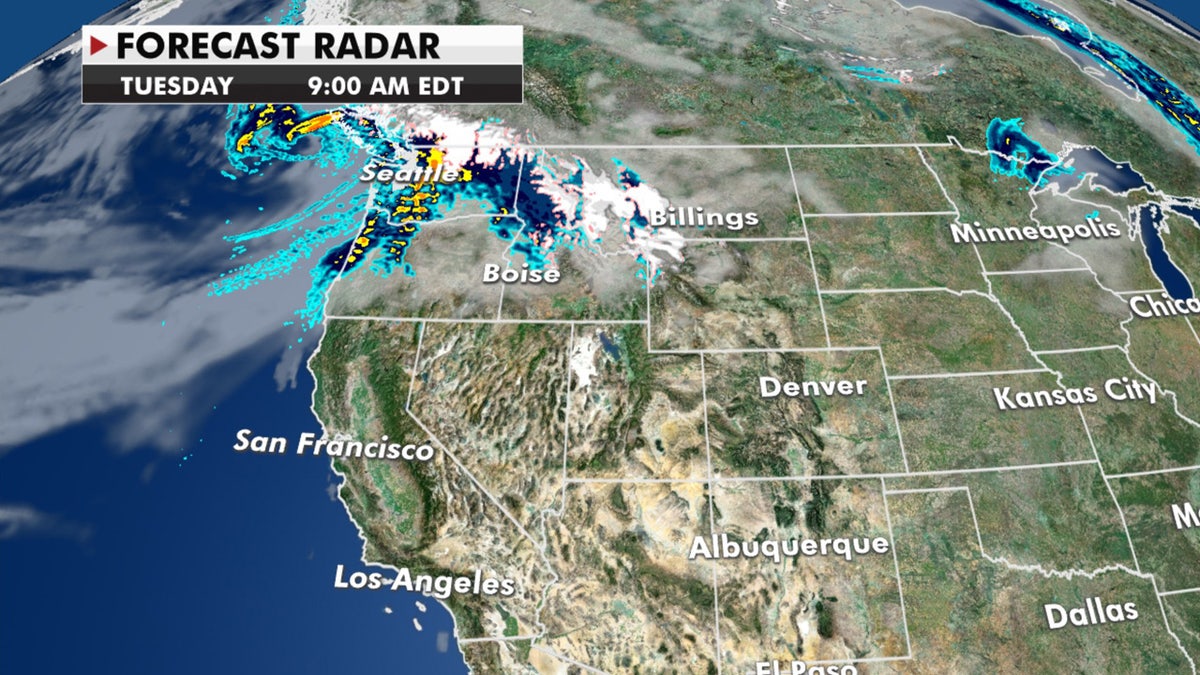 Several storm systems will be rain and mountain snow to the Pacific Northeast through midweek