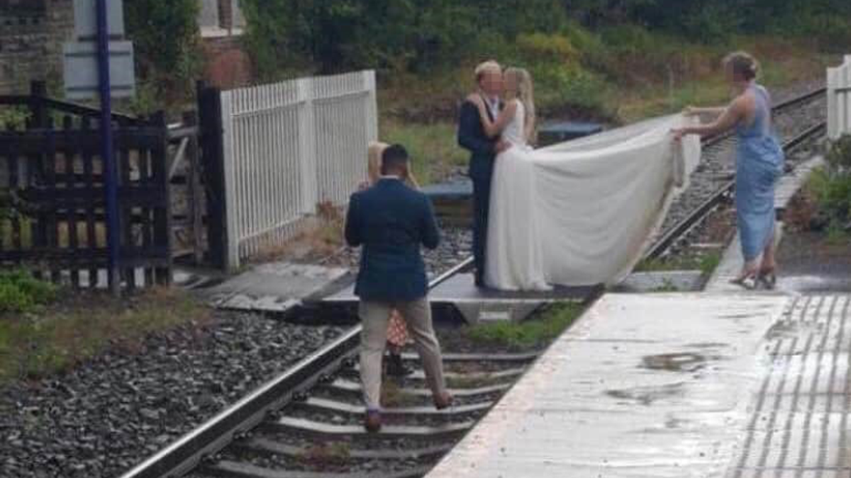 “Wedding photos or selfies on the track are just plain stupidity," said Allan Spence, the head of Passenger and Public Safety for the U.K. Network Rail service.