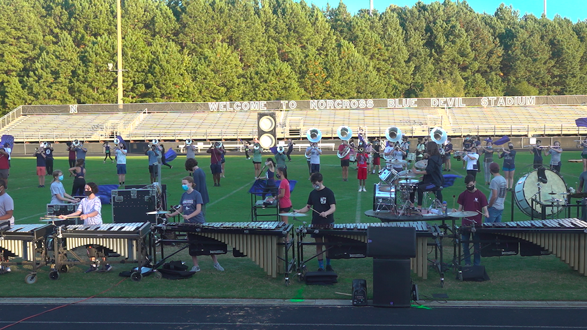 The Norcross marching band practicing before its next performance. (Source/Fox News )