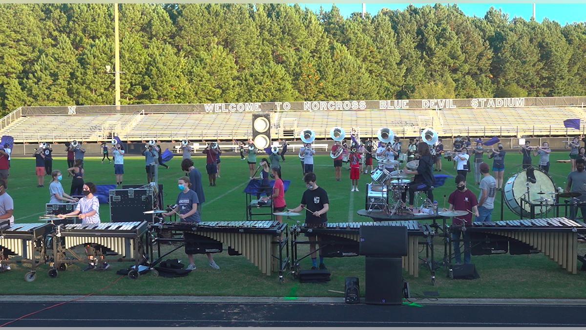 The Norcross marching band practicing before its next performance. (Source/Fox News )