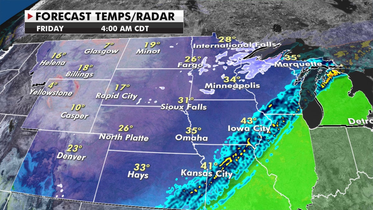 Cold air will filter south associated with the next storm system.