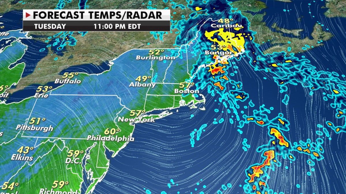 A final round of rain is moving out of the Northeast on Tuesday, Oct. 13, 2020.