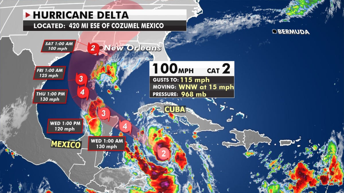 Hurricane Delta 'rapidly Intensifies' To Category 4 Storm, Takes Aim At ...