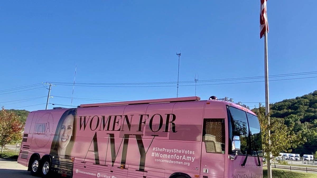 The "Women for Amy" bus that will be touring nationwide starting Wednesday in Atlanta, Ga. (Concerned Women for America)