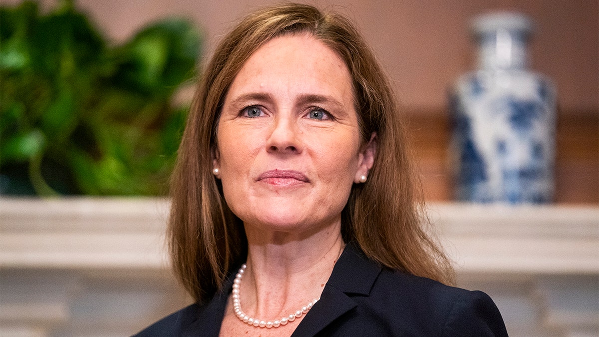 Supreme Court nominee Amy Coney Barrett Oct. 21, on Capitol Hill in Washington. (Jim Lo Scalzo/Pool via AP)