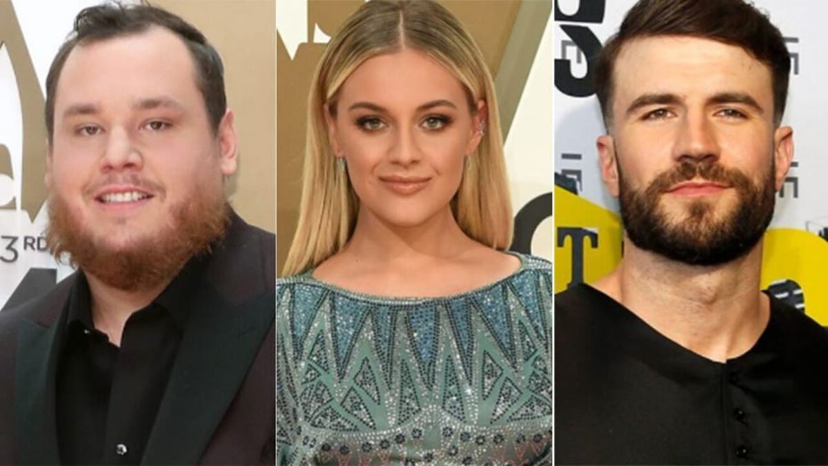 Luke Combs (left), Kelsea Ballerini (center) and Sam Hunt (right) are among the six artists to lead the nominations with three nods each.