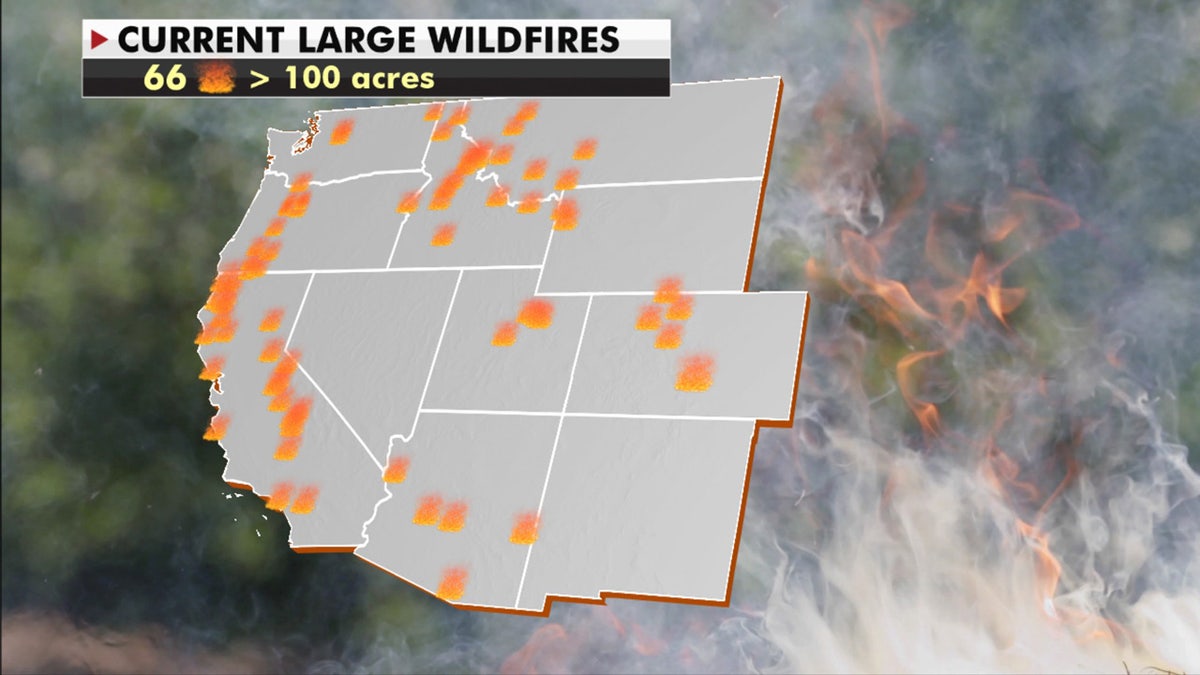 A look at the wildfires currently burning across the West.