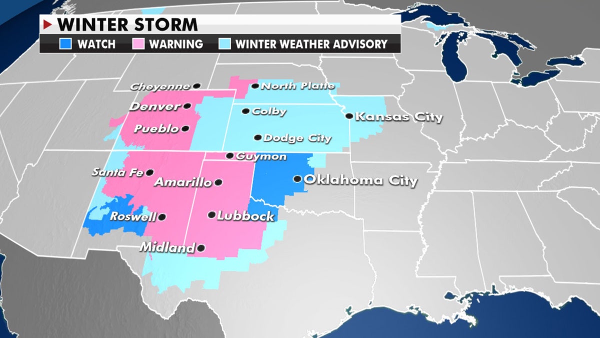 Winter storm watches, warnings, and advisories from the early-season winter storm.