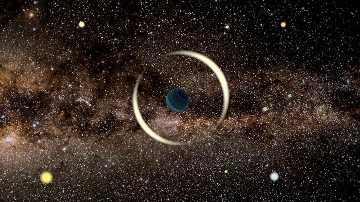 An artist's impression of a gravitational microlensing event by a free-floating planet. Credit: Jan Skowron / Astronomical Observatory, University of Warsaw