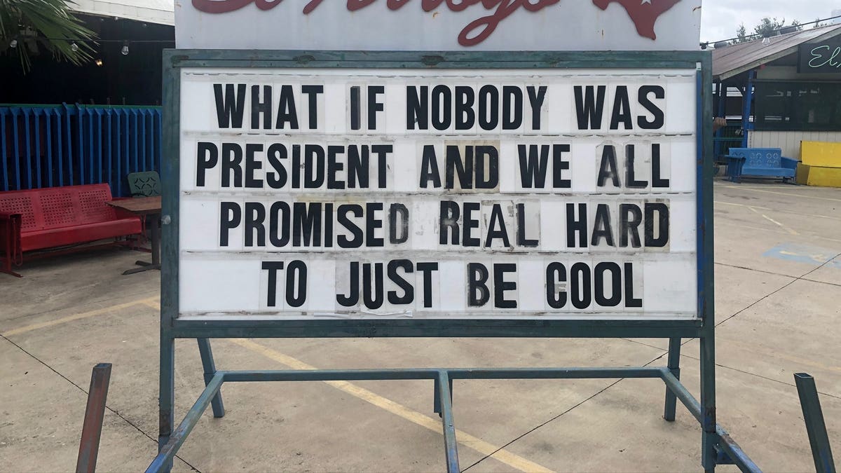 "What if nobody was president and we all promised real hard to just be cool [?]" another wondered.