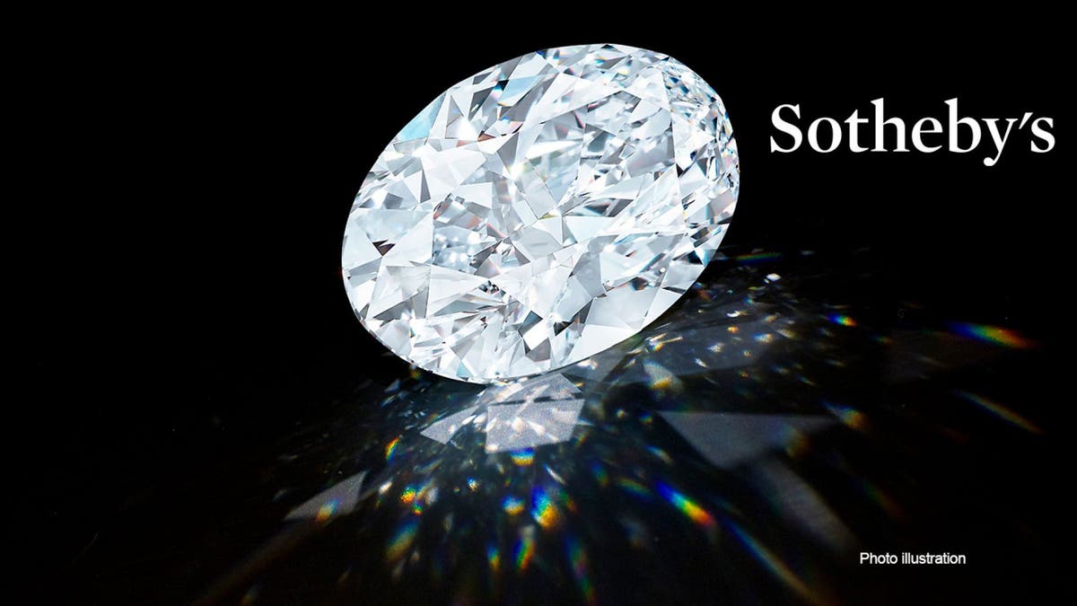 The 102.39-carat D Color Flawless Oval Diamond. (Sotheby's) 