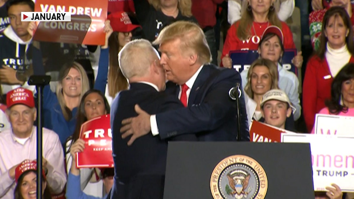 President Trump joins U.S. Rep. Jeff Van Drew at a rally in Wildwood, NJ.