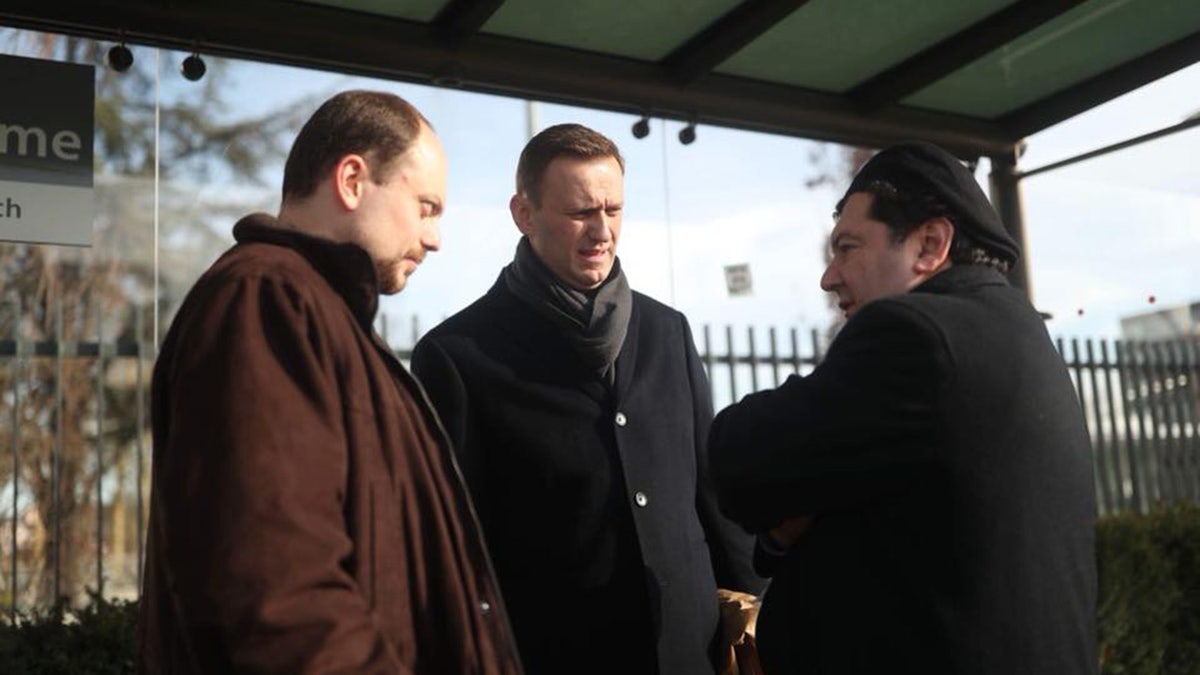 Vladimir Kara-Murza seen with Alexei Navalny in an undated photo.
