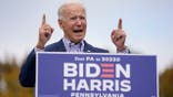 Democratic presidential candidate former Vice President Joe Biden speaks at a campaign stop at Bucks County Community College, Saturday, Oct. 24, 2020, in Bristol, Pa. (AP Photo/Andrew Harnik)