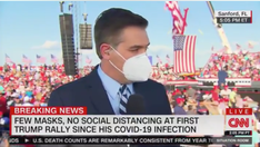 Trump rallygoers drown out Jim Acosta on-air while chanting 'CNN sucks!'