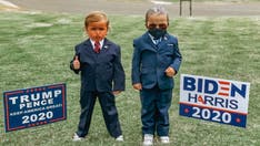 Twin girls, 4, wear Trump, Biden costumes for Halloween