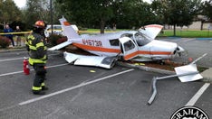 Small plane crash-lands in Washington state parking lot after losing power