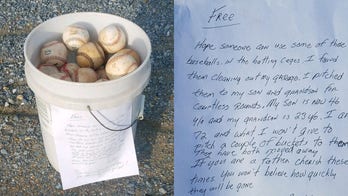 Grandfather leaves heartfelt note, free baseballs near old batting cages: 'Cherish these times'