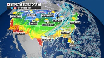 Cold air moves into the Plains and Midwest, above average temps in California and Southwest