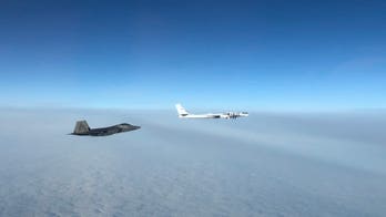 F-22s intercept a pair of Russian bombers near Alaska