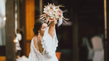 Viral video shows woman aggressively steal bouquet after bride tosses it