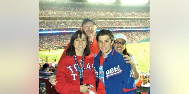 Happier Times: Trevor Reed with his family at the 2010 World Series