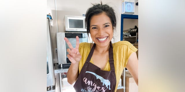 Reshmi Bennett, a professional chef and baker, runs Anges de Sucre in London. (Courtesy of Reshmi Bennett). 