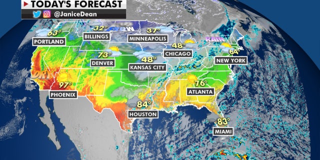 The National Forecast for Monday, Oct. 19, 2020.