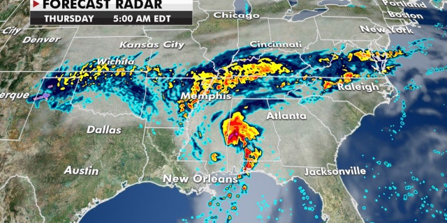 Zeta will spread heavy rain inland after making landfall.
