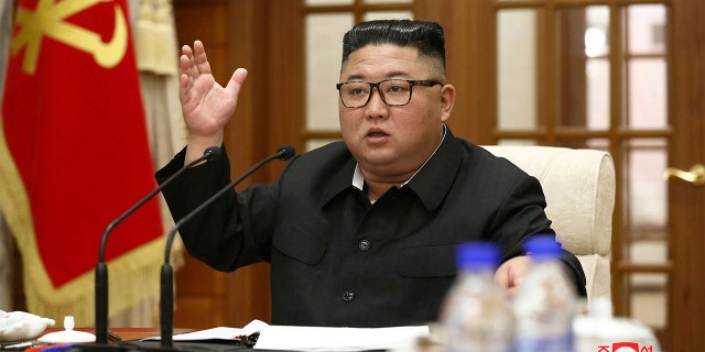 In this photo provided Wednesday, Sept. 30, 2020, by the North Korean government, North Korean leader Kim Jong Un attends the 18th meeting of Political Bureau of 7th Central Committee of the Workers' Party of Korea in Pyongyang, Tuesday, Sept. 29, 2020. (Korean Central News Agency/Korea News Service via AP)