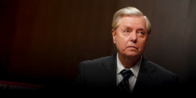 Sen. Lindsey Graham, R-S.C., appears before a Senate Judiciary Committee hearing on Capitol Hill in Washington, Wednesday, Sept. 30, 2020. (Stefani Reynolds/Pool via AP)