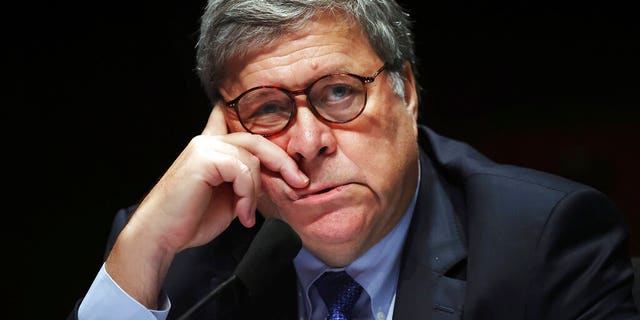 FILE - IN this July 28, 2020, file photo, Attorney General William Barr appears before a House Judiciary Committee hearing on the oversight of the Department of Justice on Capitol Hill in Washington. (Chip Somodevilla/Pool via AP)