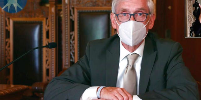 <br>
Wisconsin Gov. Tony Evers is seen in Madison, Wis., July 30, 2020. (Associated Press)