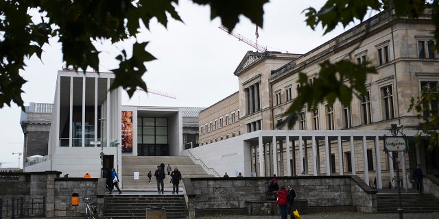 Berlin, on Wednesday, October 21, 2020, the main entrance to the Museum Island and the New Museum. (AP Photo / Marcus Schreber)