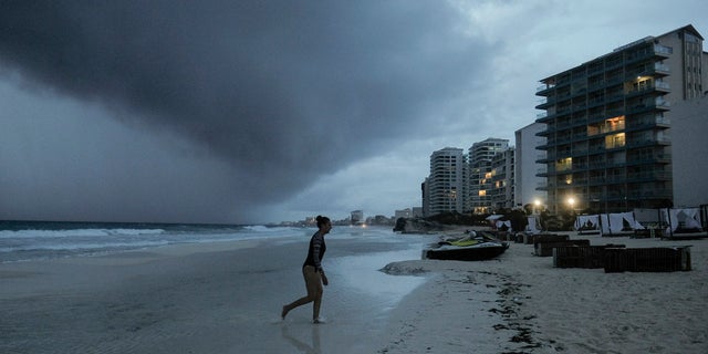 Clouds gather over Playa Gaviota Azul as Tropical Storm Zeta approaches Cancun, Mexico, Monday, Oct. A strengthening Tropical Storm Zeta is expected to become a hurricane Monday as it heads toward the eastern end of Mexico's resort-dotted Yucatan Peninsula and then likely move on for a possible landfall on the central U.S. Gulf Coast at midweek. (AP Photo/Victor Ruiz Garcia)