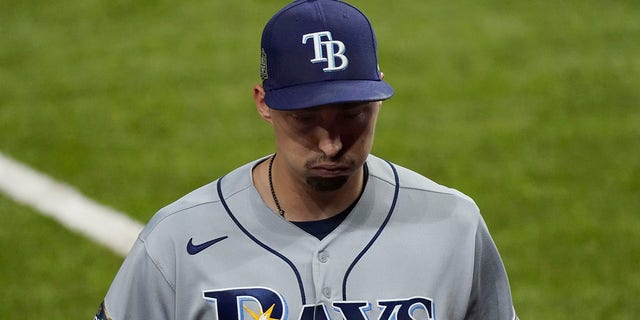 Snell was not happy to come out. (AP Photo/Tony Gutierrez)