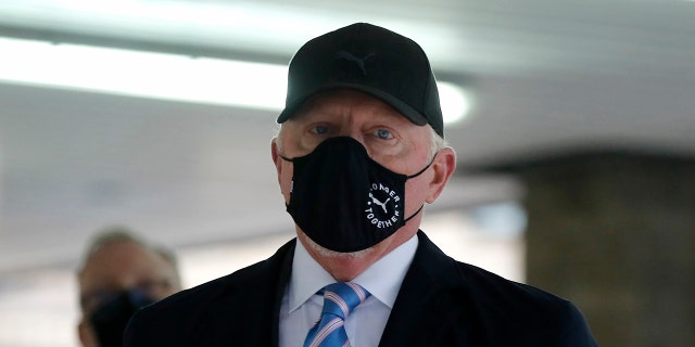 Boris Becker leaves Southwark Crown Court in London on Thursday 22 October 2020.