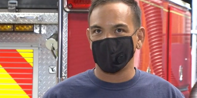 Richmond firefighter Manuel Gali said it was the first time he responded to a call for a woman about to give birth, but he was ready.