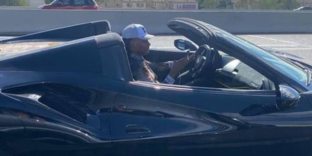 Hopkins was driving in a Ferrari when he allegedly made the gesture. (Mark Forgy)