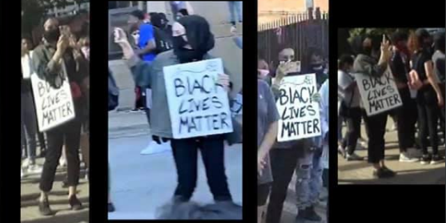 Protesters in Dallas on May 30.