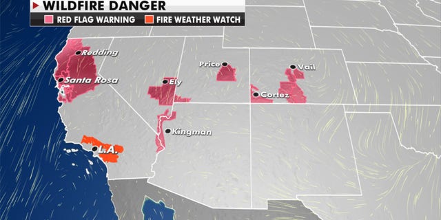 Wildfire danger, Oct. 15, 2020 (Janice Dean/Fox News)