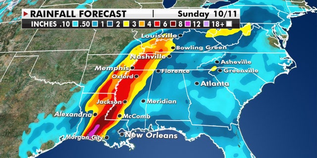 Hurricane Delta will bring heavy rain once it makes landfall later this week in the Southeast.