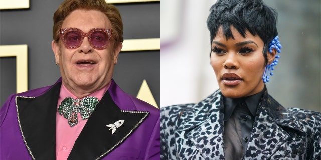 Elton John, left, appeared in Teyana Taylor's self-directed "Lose Each Other" music video.