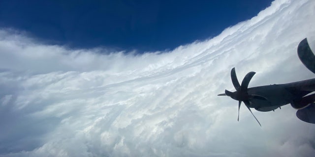 The "stadium effect" of Hurricane Epsilon can be seen on Wednesday, Oct. 21, 2020.
