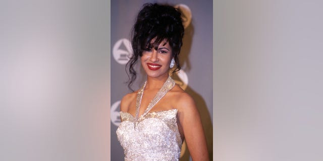 Selena in the press room at the 1994 Grammy Awards in New York City, New York. (Photo by Vinnie Zuffante/Getty Images)