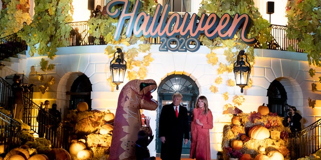 To ensure the health and safety of guests and staff during the Halloween festivities, extra measures such as facemasks, social distancing and hand sanitizer were put into place. (Tasos Katopodis/Getty Images)
